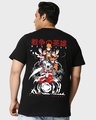 Shop Men's Black Legend Jiraya Graphic Printed Plus Size T-shirt-Front