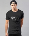 Shop Men's Black Let's Just Vibe Typography Cotton T-shirt-Front