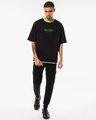 Shop Men's Black Level Up Typography Oversized Fit T-shirt