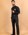Shop Men's Black Lion Embroidered Shirt-Full