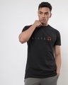 Shop Men's Black Listen Typography T-shirt-Front