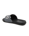 Shop Men's Black Litt Shit Printed Velcro Sliders-Full