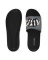 Shop Men's Black Litt Shit Printed Velcro Sliders