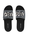 Shop Men's Black Litt Shit Printed Velcro Sliders