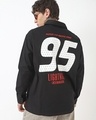 Shop Men's Black LMQ Typography Oversized Shirt-Front