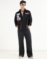 Shop Men's Black LMQ Typography Oversized Shirt-Full