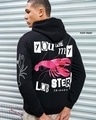 Shop Men's Black Lobsters Graphic Printed Zipper Hoodies-Full