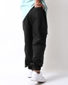 Shop Men's Black Loose Comfort Fit Harem Cargo Joggers-Design