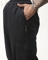 Shop Men's Black Loose Comfort Fit Cargo Parachute Pants