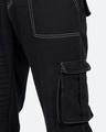 Shop Men's Black Loose Comfort Fit Cargo Track Pants