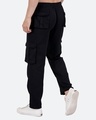 Shop Men's Black Loose Comfort Fit Cargo Track Pants-Design