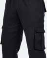 Shop Men's Black Loose Comfort Fit Cargo Track Pants