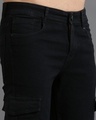 Shop Men's Black Loose Comfort Fit Cargo Jeans