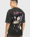 Shop Men's Black Lord Graphic Printed Oversized T-shirt-Front