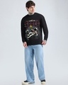 Shop Men's Black Lost In Space Graphic Printed Oversized Sweatshirt