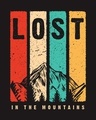 Shop Men's Black Lost Mountains Graphic Printed T-shirt