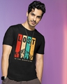 Shop Men's Black Lost Mountains Graphic Printed T-shirt-Front