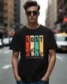 Shop Men's Black Lost Mountains Graphic Printed T-shirt-Front