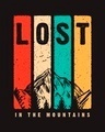 Shop Men's Black Lost Mountains Graphic Printed T-shirt-Full