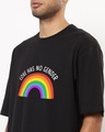 Shop Men's Black Love Has No Gender Graphic Printed Oversized T-shirt-Design