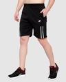 Shop Men's Black Low-rise Shorts-Full