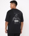 Shop Men's Black Marvel Moon Knight Graphic Printed Oversized T-shirt-Design