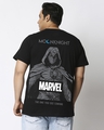 Shop Men's Black Marvel's Moon Knight Graphic Printed Plus Size T-shirt-Design