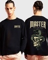 Shop Men's Black Master 88 Graphic Printed Oversized T-shirt-Front