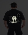 Shop Men's Black Maybe It's Easier Than You Think Reflective Printed Oversized T-shirt