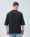 Shop Men's Black & White Mickey Graphic Printed Super Loose Fit Plus Size T-shirt-Design
