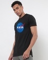Shop Men's Black Meatball NASA Longline Graphic Printed T-shirt-Front