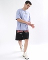 Shop Men's Black Melody Graphic Printed Relaxed Fit Shorts