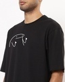 Shop Men's Black Meme Graphic Printed Oversized T-shirt-Design