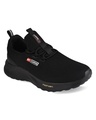 Shop Men's Black Mesh Sports Shoes-Front