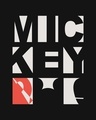 Shop Men's Black Mickey Blocks (DL) Typography T-shirt-Full