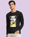 Shop Men's Black Mickey Trio Call (DL) Graphic Printed T-shirt-Front
