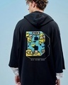 Shop Men's Black Minions Me Want Banana Graphic Printed Super Loose Fit Hoodies-Front