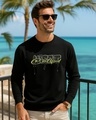 Shop Men's Black Misfit Typography Sweatshirt-Front