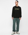 Shop Men's Black Misfit Typography Sweatshirt-Full