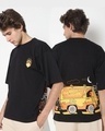 Shop Men's Black Mistery Machine Graphic Printed Oversized T-shirt-Front