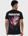 Shop Men's Black Monster Graphic Printed T-shirt-Front