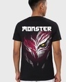 Shop Men's Black Monster Graphic Printed T-shirt-Front