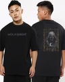Shop Men's Black Moon Knight Graphic Printed Oversized T-shirt-Front