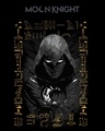 Shop Men's Black Moon Knight Graphic Printed Oversized T-shirt