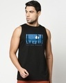 Shop Men's Black Make More Memories Graphic Printed Vest-Front