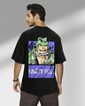 Shop Men's Black Moss Head Graphic Printed Oversized T-shirt-Front
