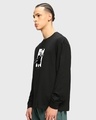 Shop Men's Black Moss Head Graphic Printed Oversized T-shirt-Full