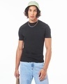 Shop Men's Black Muscle Fit T-shirt-Front