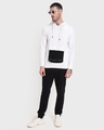 Shop Men's White My Dark Side Typography Hoodie-Full