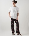 Shop Men's Black Naruto All Over Printed Pyjamas-Full